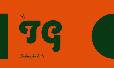 fashion for kids premade logo initials monogram elegant children alphabet