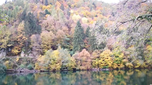 Autumn video on the Levico lake, Trento - Italy