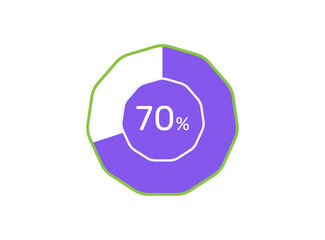70 Percentage, 70% Percentage ready to use for web design, infographic or business 