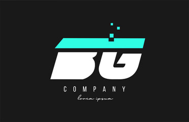 bg b g alphabet letter logo combination in blue and white color. Creative icon design for business and company