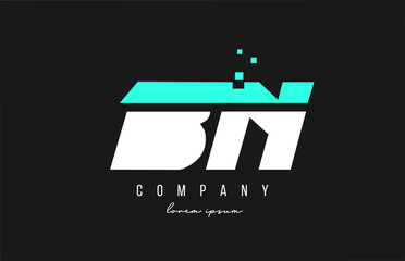 bn b n alphabet letter logo combination in blue and white color. Creative icon design for business and company
