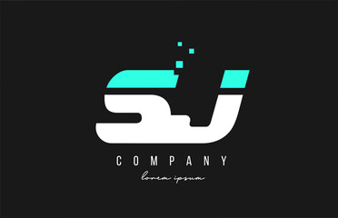 sj s j alphabet letter logo combination in blue and white color. Creative icon design for business and company