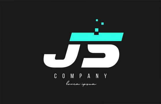 js j s alphabet letter logo combination in blue and white color. Creative icon design for business and company