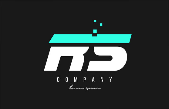 rs r s alphabet letter logo combination in blue and white color. Creative icon design for business and company