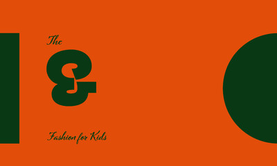 fashion for kids premade logo initials monogram elegant children alphabet