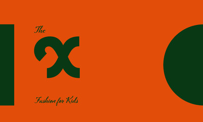 fashion for kids premade logo initials monogram elegant children alphabet