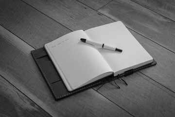 Fountain pen and a notebook