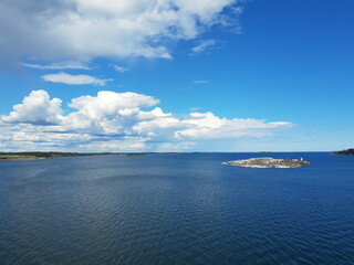 View from the sea. Sweden.