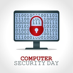 Computer Security Days Vector Illustration. Suitable for greeting card, poster and banner.