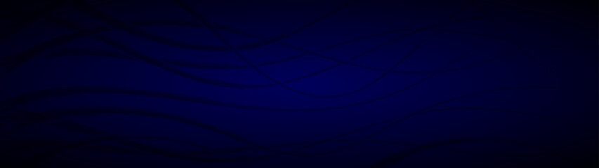 Abstract background of wavy intertwining lines in dark blue colors