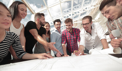 group of architects and business people working together