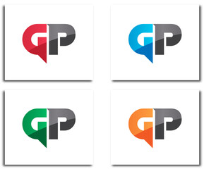 GP Alphabet Beautiful Logo Design Concept