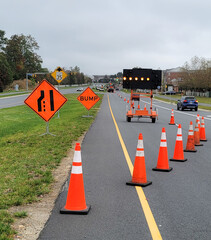 INCORRECT LANE CLOSURE