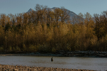 Fishermen in a river