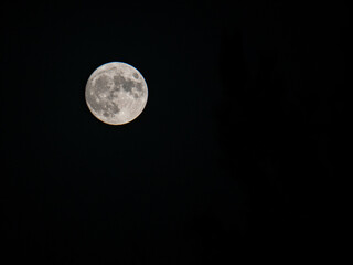 Full-moon in Hight resolution sky 