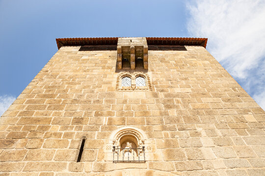 tower of the medieval fortified bridge at Ucanha village, municipality of Tarouca, district of Viseu, Portugal