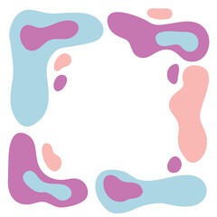 Hand drawn colorful border frame for your concept logo design or social media banner.