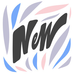 New. Hand drawn lettering logo for social media content