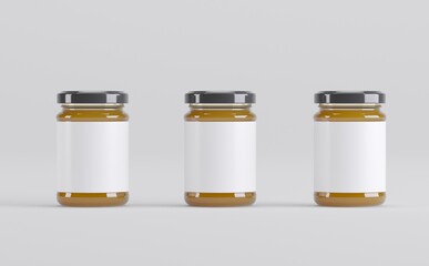 Honey Jars Mockup 3D Illustration