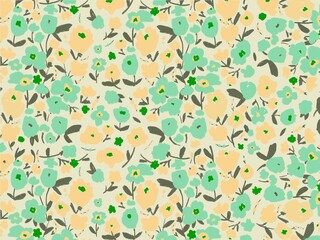 Seamless pattern with flowers, texture