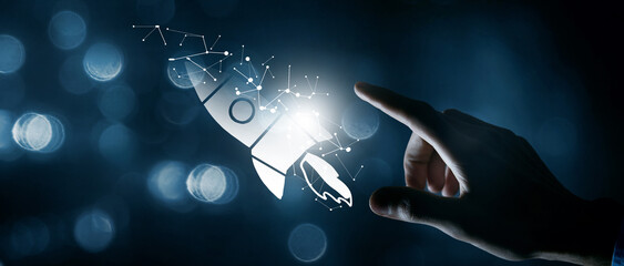 concept of fast business success.