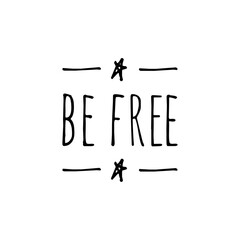 Word Lettering about Freedom