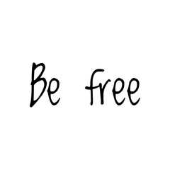 Word Lettering about Freedom