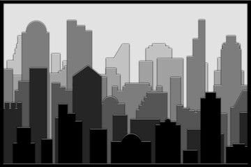 artistic silhouette city