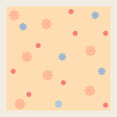 Vector texture of delicate flowers on a light background.
Fashionable delicate texture in a multi-colored flower.