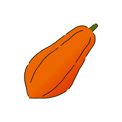 illustration of a papaya icon vector