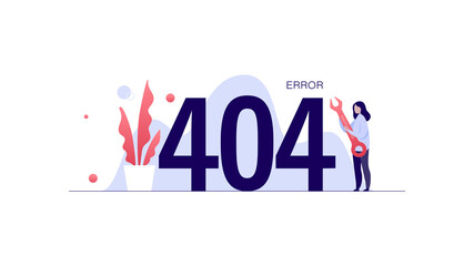 Vector illustration of 404 error page not found