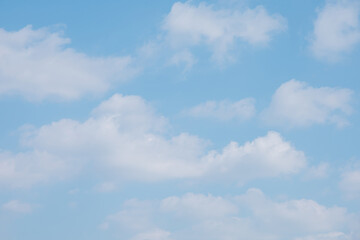 White clouds on the blue sky