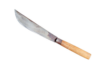 Old knife isolated on white background
