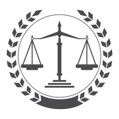 Law Balance And Attorney Monogram Logo Design. Law Firm And Office Vector Logo Design.