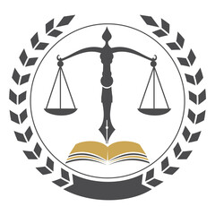 Education Law Balance And Attorney Monogram Logo Design. Law Firm And Office Vector Logo Design.
