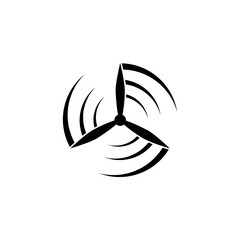 wind fan logo - obrazy, fototapety, plakaty