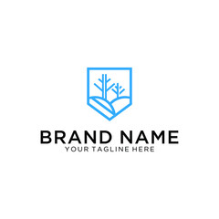 Naklejka premium Vector sign Organic farming, Greengrocer