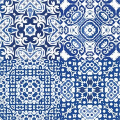 Decorative color ceramic azulejo tiles.