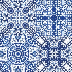 Ornamental azulejo portugal tiles decor.