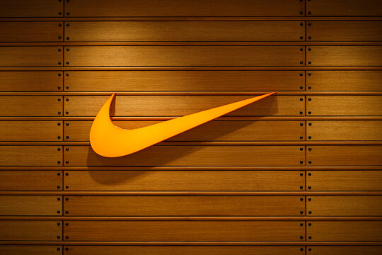 Nakhonratchasrima,Thailand, Dec 07, 2016: Nike logo. Nike is a global sports clothes and running shoes retailer. Nike stores are located all over the world