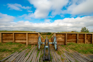 A Revolutionary War Era Cannon at a Redoubt in Valley Forge National Historical Park