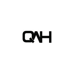 qah letter original monogram logo design