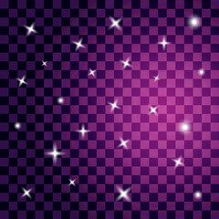 Fototapeta premium Glowing stars vector
