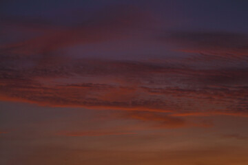 sunset over the desert