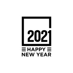 Modern vector graphic of Happy new year , 2021 logo, Perfect for any company or business icon.