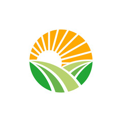 Modern vector graphic of farm logo, Perfect for agriculture etc.