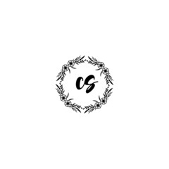 Initial CS Handwriting, Wedding Monogram Logo Design, Modern Minimalistic and Floral templates for Invitation cards