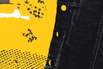 denim jacket on painted background