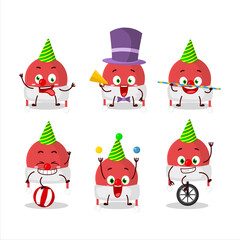 Cartoon character of christmas hat with various circus shows