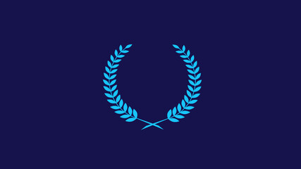 Fototapeta na wymiar Best wheat icon on blue dark background, wheat icon